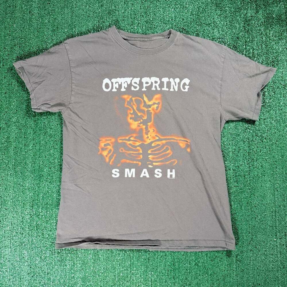 The Offspring Smash Band T-Shirt Charcoal Grey Large